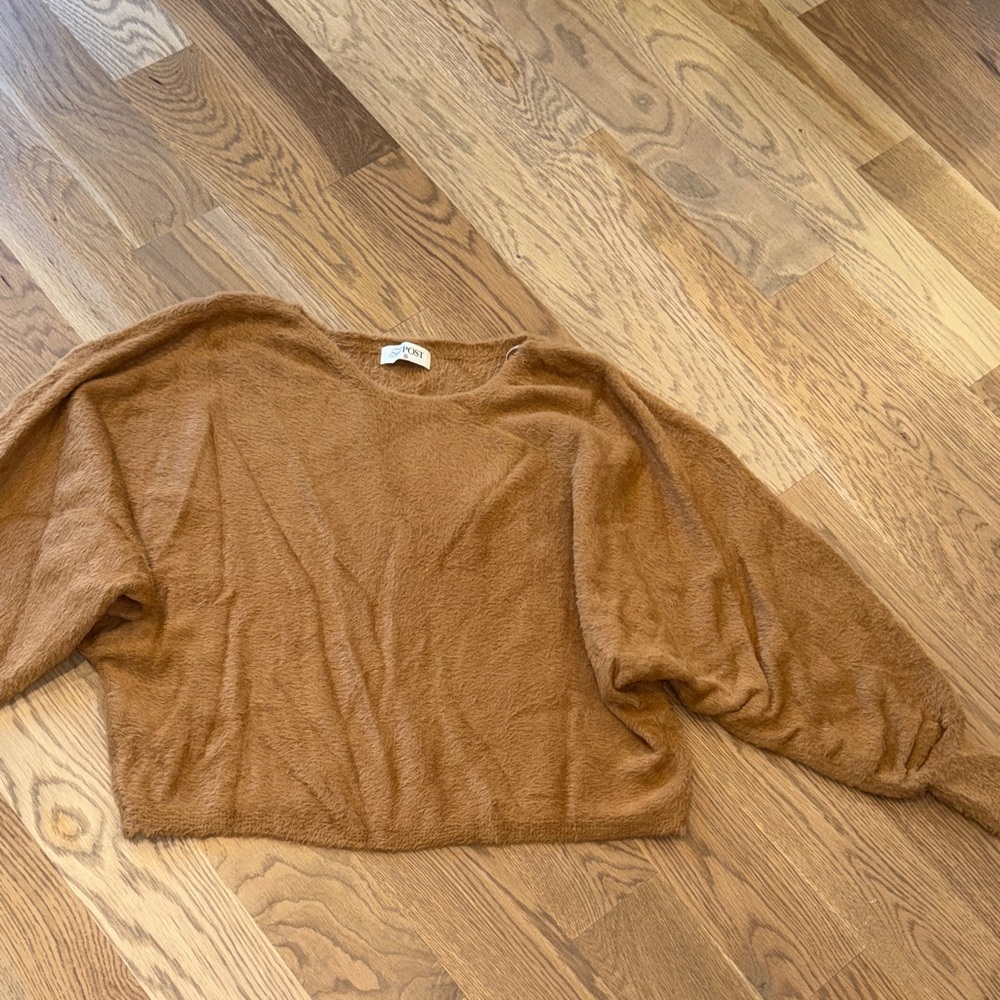 The Post Cozy Brown Crew Neck Sweater